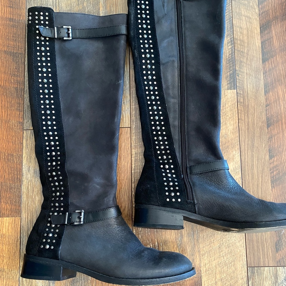 Jessica Simpson tall boots with metal stud details size 8